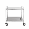 Chariot double étage en Inox – Roulant - Matériel CHR