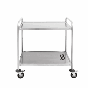 Chariot double étage en Inox – Roulant - Matériel CHR