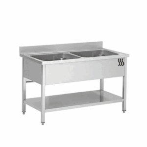 Plonge Inox 2 Bacs – Évier Pro CHR - Cuisine Professionnelle