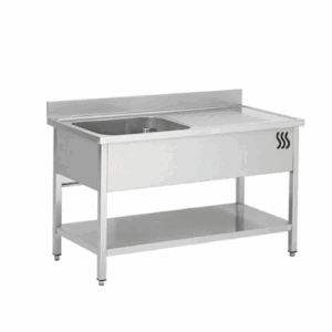 Plonge Inox 1 Bac - Égouttoir Droit – Évier Professionnel