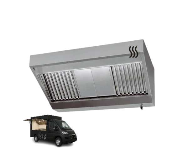 Hotte pour Food Truck en Inox - Trapèze Statique