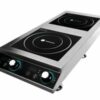 Cuisinière à induction Hurakan HKN‑ICF70D2V avec 2 brûleurs