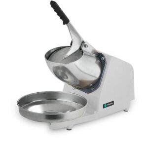 Broyeur à glace électrique pro en acier inoxydable pour cocktails et buffets de luxe.