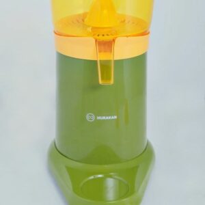 Presse-agrumes électrique professionnel Hurakan en acier inoxydable avec levier de pression.