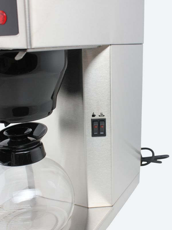 Machine à café professionnelle automatique en acier inoxydable pour extraction d'espresso.