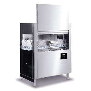 Tunnel de lavage industriel Apache ARC100 en acier inoxydable avec sortie droite.
