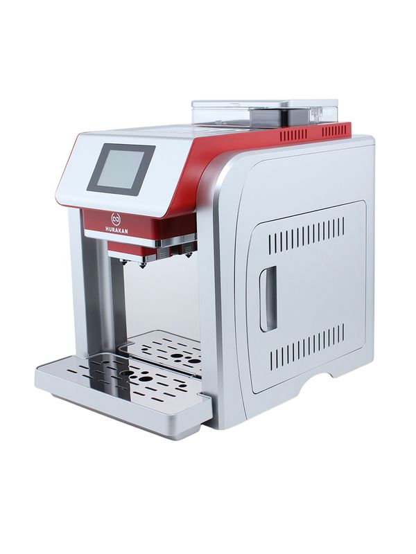 Machine à café automatique professionnelle Hurakan HKN-ME717 avec écran tactile noir.