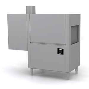 Lave-vaisselle à avancement automatique Apache ARC100 avec sécheur et sortie gauche.