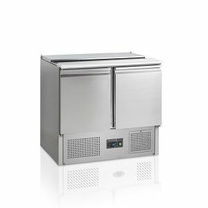 Meuble Froid Positif avec Couvercle Inox 2 Portes