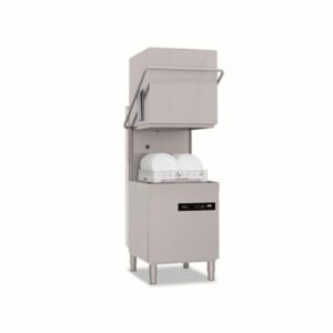 Machine de plonge à capot professionnelle Apach AC800DIG PSDD avec écran digital et pompe de vidange.