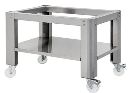 Support four convoyeur Apach AMT 40 en acier inoxydable robuste.