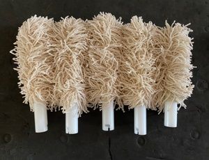 Brosses de rechange pour machine à polir le verre professionnelle en fibres absorbantes.