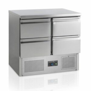 Table de Préparation Sandwich Inox 2 Portes Pro