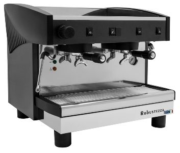 Machine à café semi-automatique professionnelle Robustezza ST2M Compact noire.