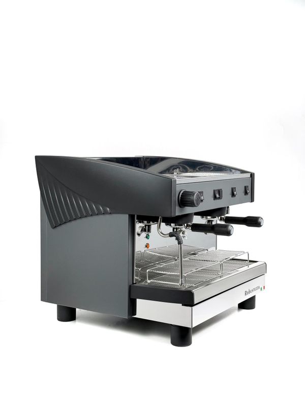 Machine à café semi-automatique professionnelle Robustezza ST2M Compact noire.