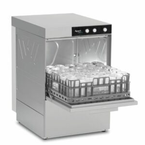 Lave-vaisselle sous comptoir professionnel en acier inoxydable AISI 304.