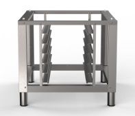 Socle de four inox Apach A7984H70S avec pieds réglables et châssis renforcé.